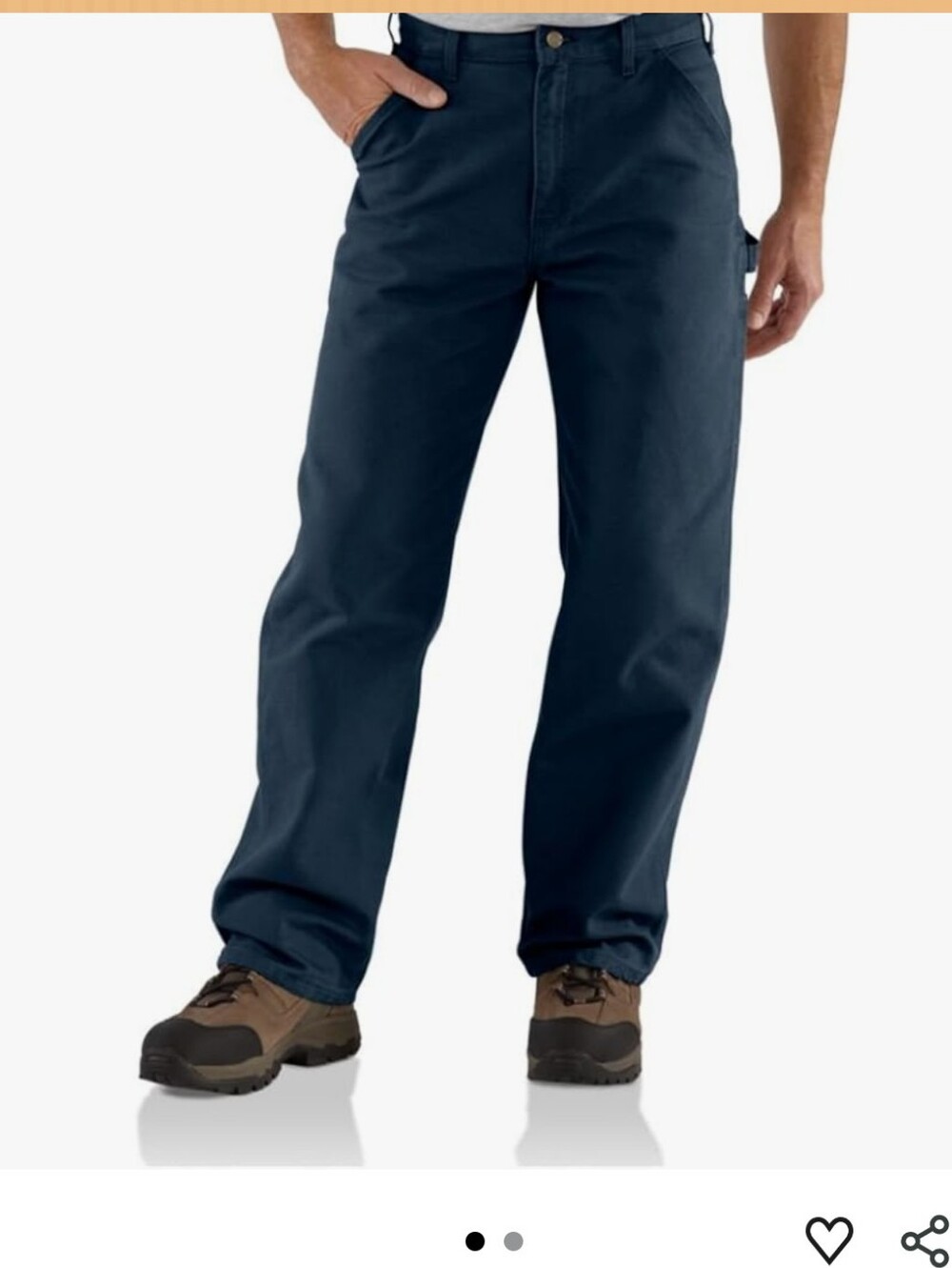Carhart Loose Original Fit Navy Carpenter style B11-MDT 36 x 34